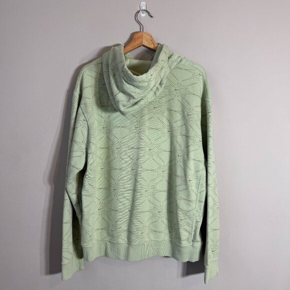 Nike Swoosh Print Embroidered Logo Hoodie Sweatshirt Pullover Men's Large Green - Picture 3 of 16
